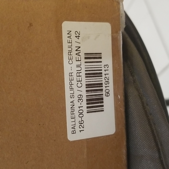 💕DOEN💕 Ballerina Slipper ~ Cerulean Blue Velvet Leather Flats EU 42 US 11 NWT - Picture 16 of 16